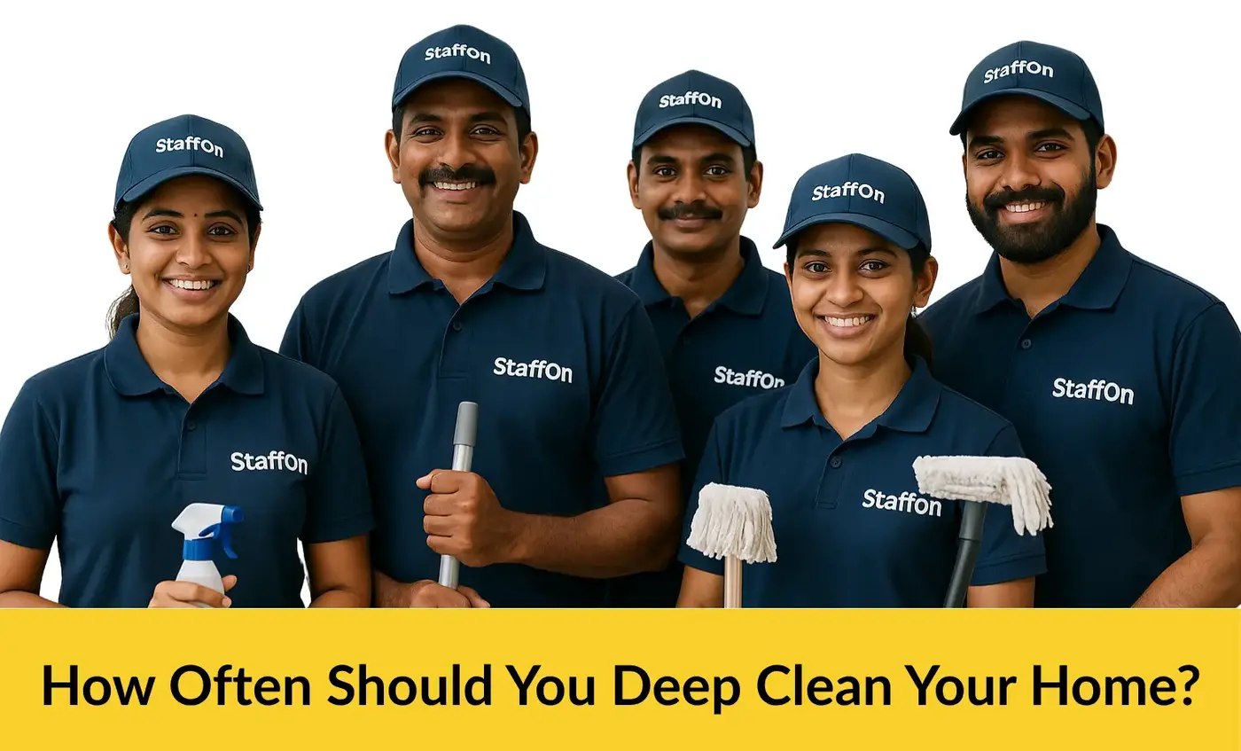 Facility management teams in Kozhikode deep cleaning a residential home